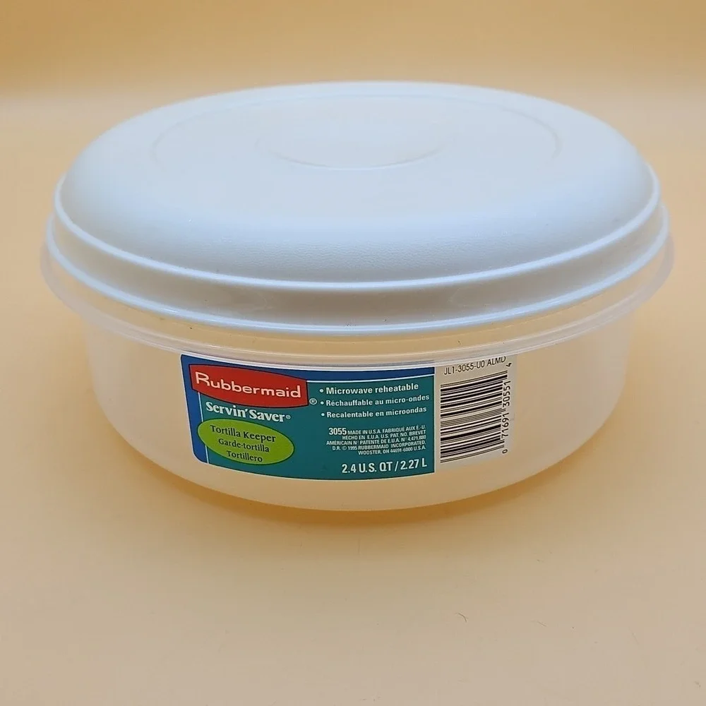 Vintage Rubbermaid Container Tortilla Saver Servin Saver 2.4‎ QT 1995 USA